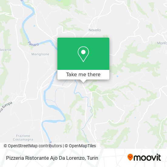 Pizzeria Ristorante Ajò Da Lorenzo map