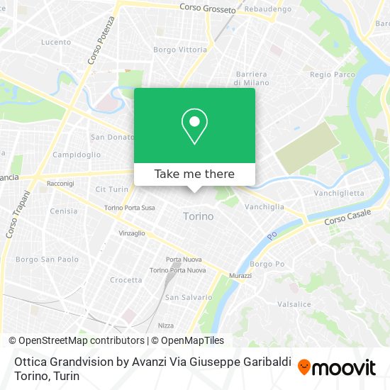 Ottica Grandvision by Avanzi Via Giuseppe Garibaldi Torino map