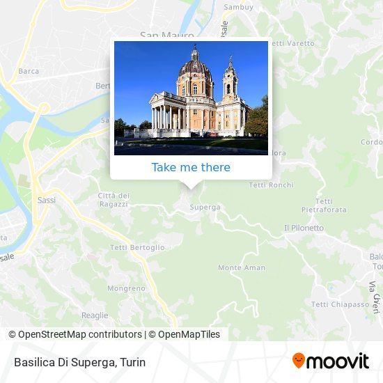 Basilica Di Superga map