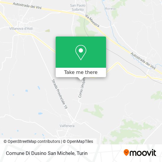 Comune Di Dusino San Michele map