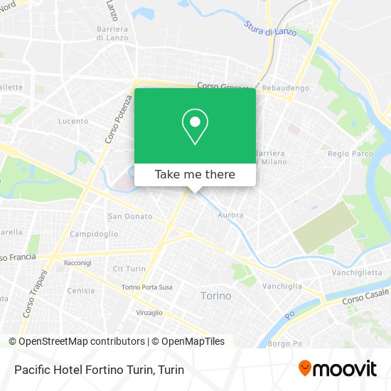 Pacific Hotel Fortino Turin map