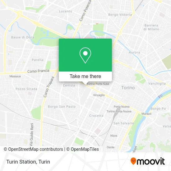 Turin Station map