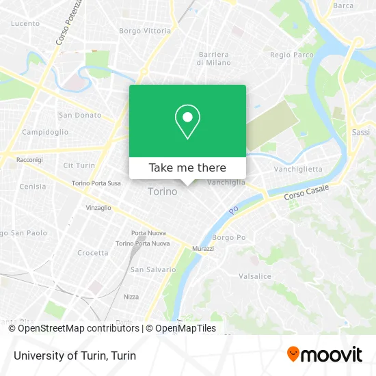 University of Turin map