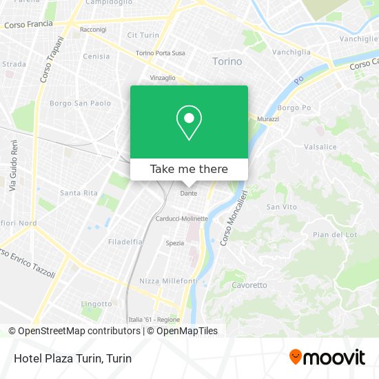 Hotel Plaza Turin map