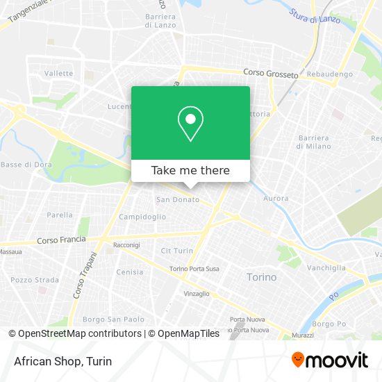 African Shop map