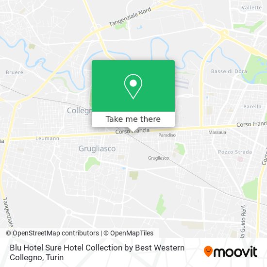 Blu Hotel Sure Hotel Collection by Best Western Collegno map