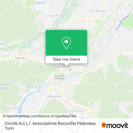 Circolo A.C.L.I. Associazione Bocciofila Pedonese map