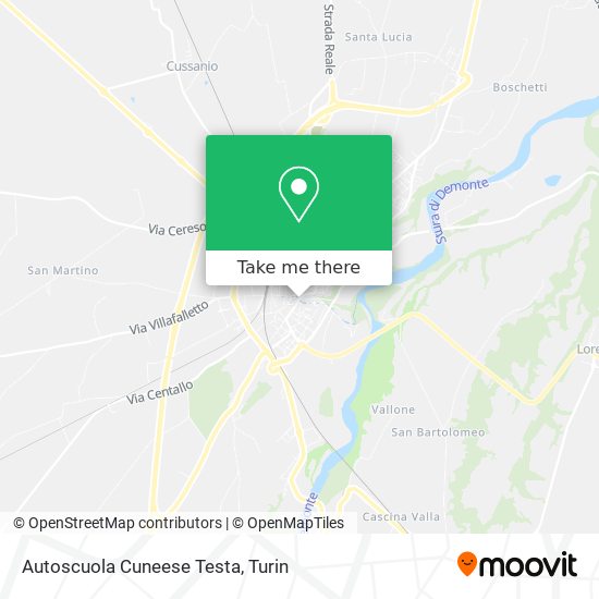 Autoscuola Cuneese Testa map