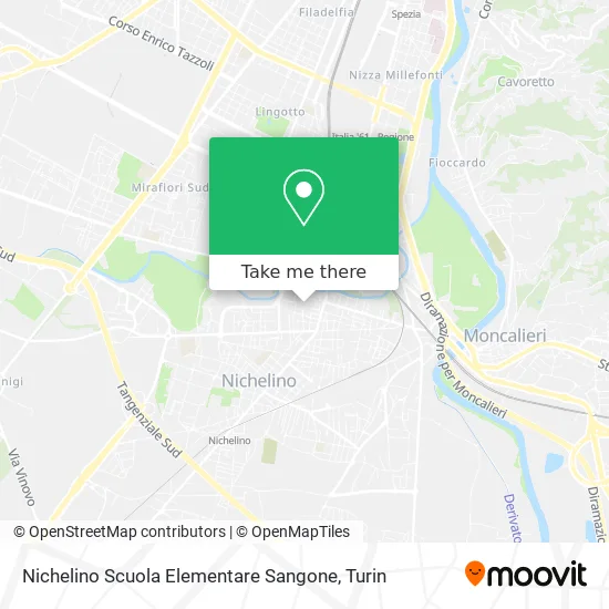 Nichelino Scuola Elementare Sangone map