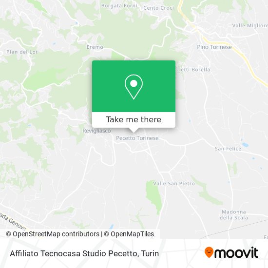 Affiliato Tecnocasa Studio Pecetto map