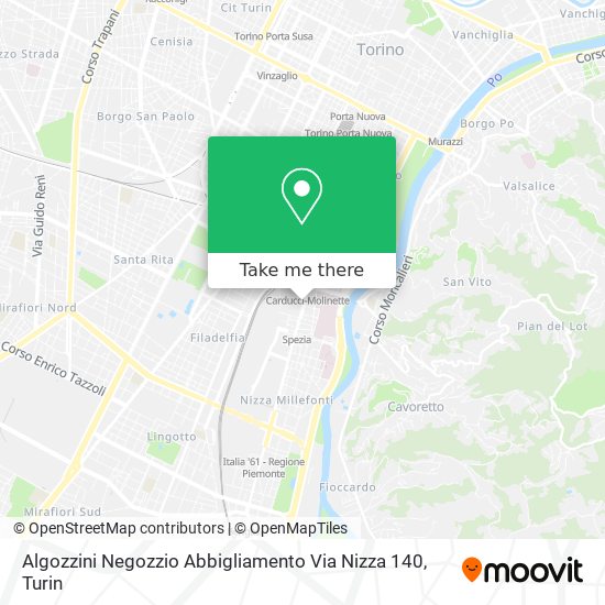 Algozzini Negozzio Abbigliamento Via Nizza 140 map