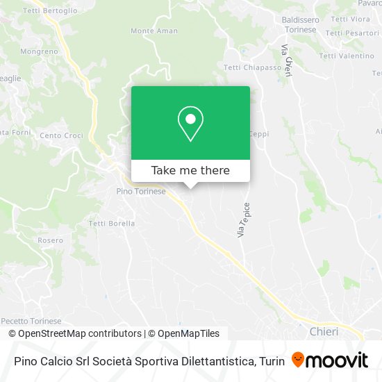 Pino Calcio Srl Società Sportiva Dilettantistica map