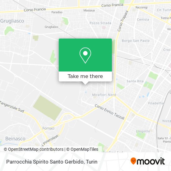 Parrocchia Spirito Santo Gerbido map