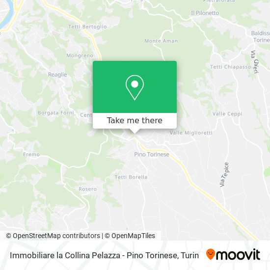 Immobiliare la Collina Pelazza - Pino Torinese map