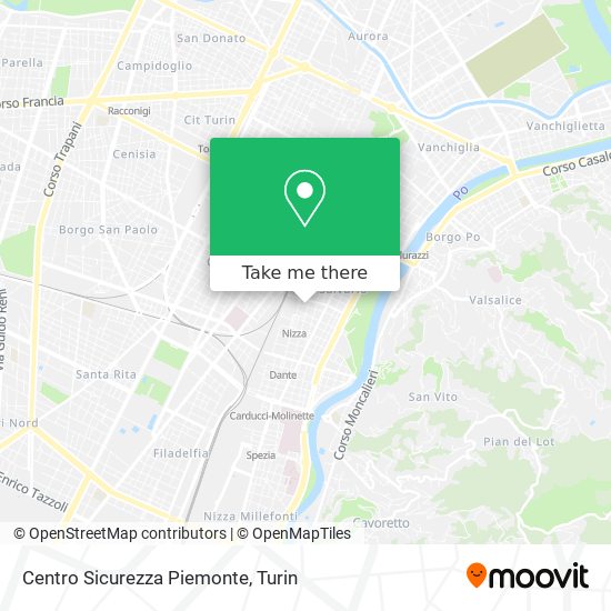 Centro Sicurezza Piemonte map