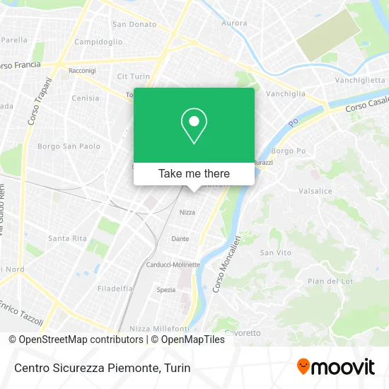 Centro Sicurezza Piemonte map