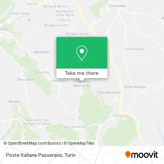 Italian Post Office Passerano map