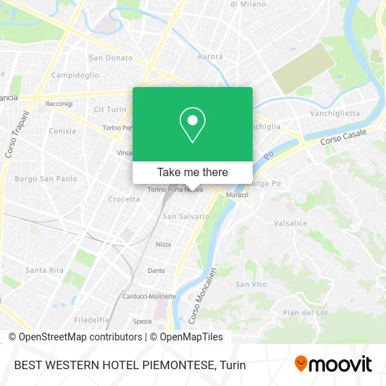BEST WESTERN HOTEL PIEMONTESE map