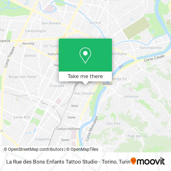 La Rue des Bons Enfants Tattoo Studio - Torino map