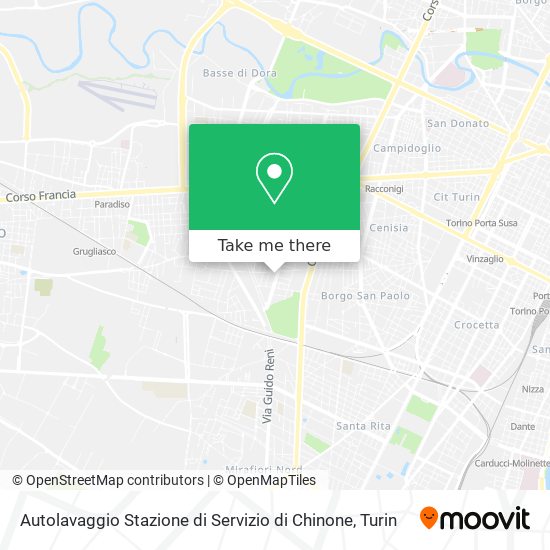Autolavaggio Stazione di Servizio di Chinone map