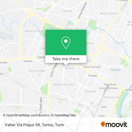 Valter Via Frejus 58, Torino map