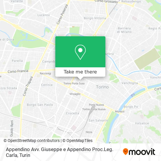 Appendino Lawyer Giuseppe and Appendino Legal Proc. Carla map