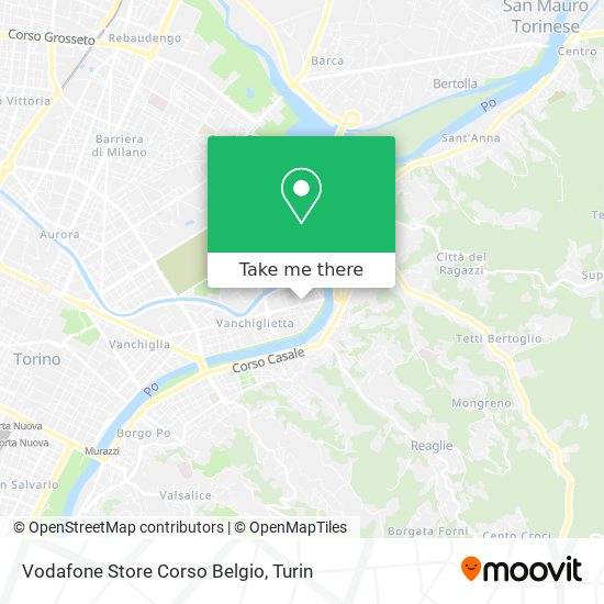 Vodafone Store Corso Belgio map