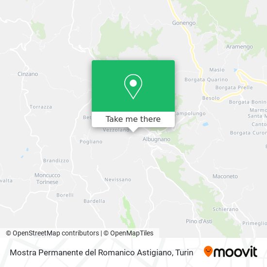 Mostra Permanente del Romanico Astigiano map