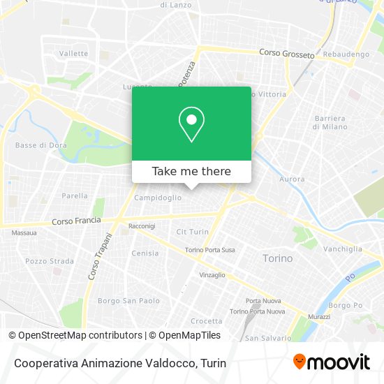 Cooperativa Animazione Valdocco map