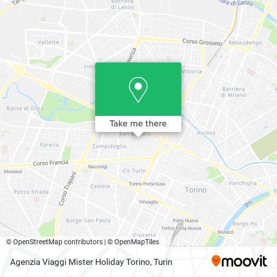 Agenzia Viaggi Mister Holiday Torino map