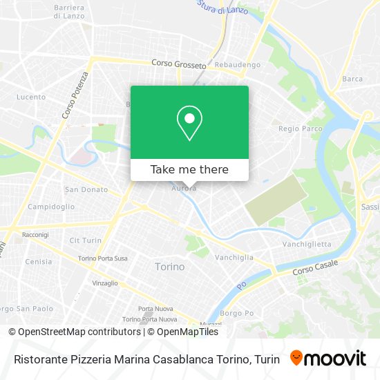 Ristorante Pizzeria Marina Casablanca Torino map