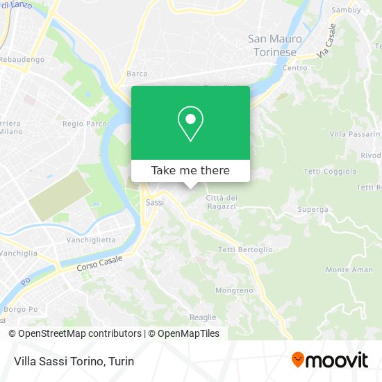 Villa Sassi Torino map