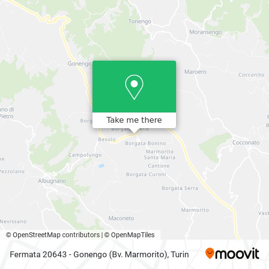 Fermata 20643 - Gonengo (Bv. Marmorito) map
