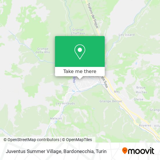 Juventus Summer Village, Bardonecchia map