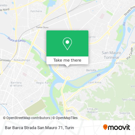 Bar Barca Strada San Mauro 71 map