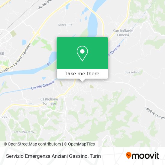 Servizio Emergenza Anziani Gassino map