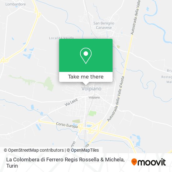 La Colombera di Ferrero Regis Rossella & Michela map