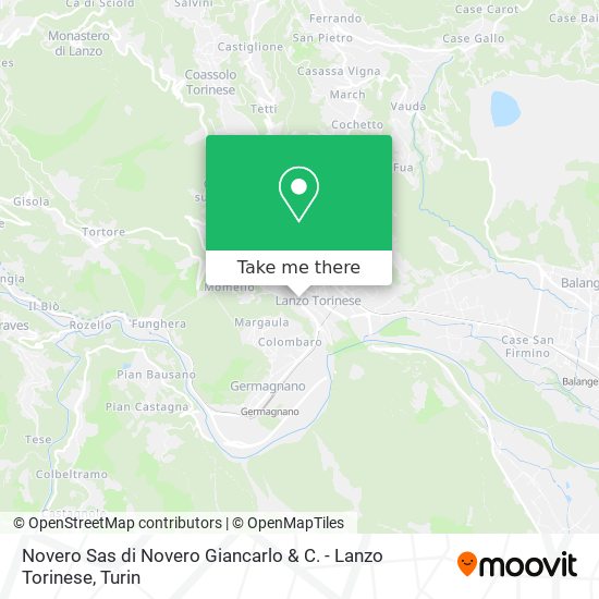 Novero Sas di Novero Giancarlo & C. - Lanzo Torinese map