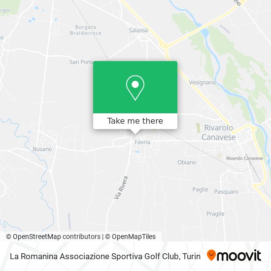 La Romanina Associazione Sportiva Golf Club map