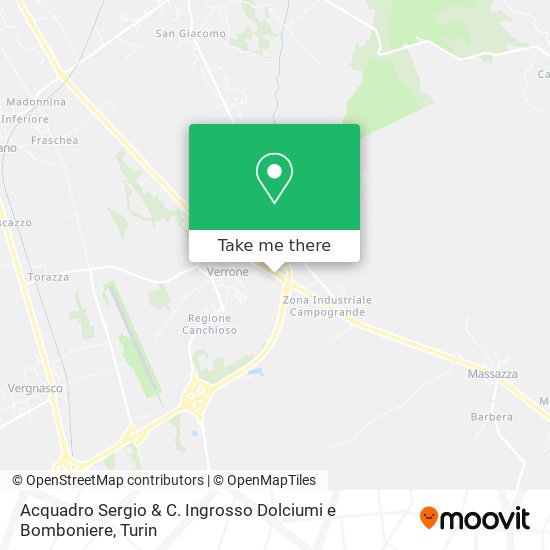 Acquadro Sergio & C. Ingrosso Dolciumi e Bomboniere map
