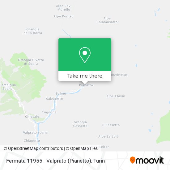 Fermata 11955 - Valprato (Pianetto) map