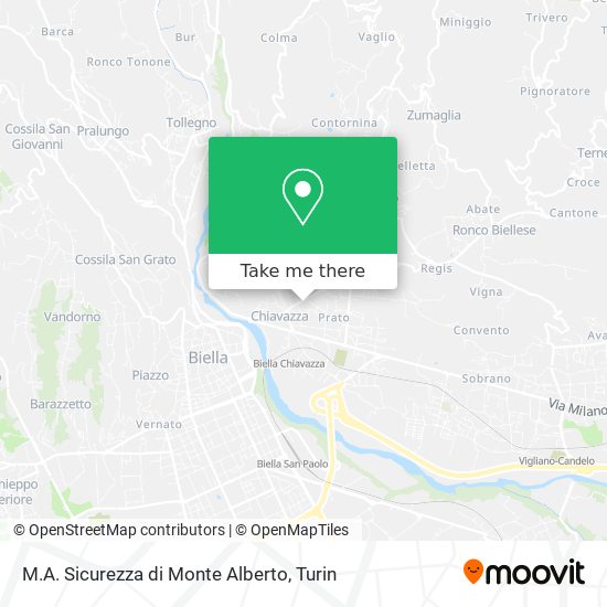 M.A. Sicurezza di Monte Alberto map