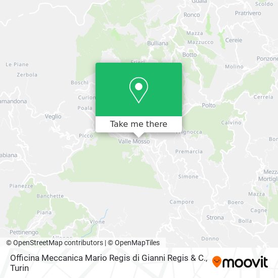 Officina Meccanica Mario Regis di Gianni Regis & C. map