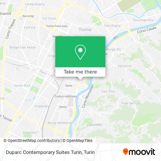 Duparc Contemporary Suites Turin map