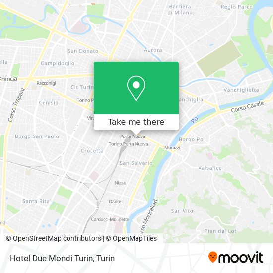 Hotel Due Mondi Turin map