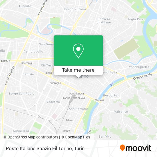 Poste Italiane Spazio Fil Torino map