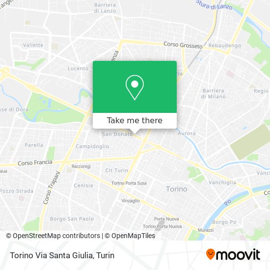 Torino Via Santa Giulia map