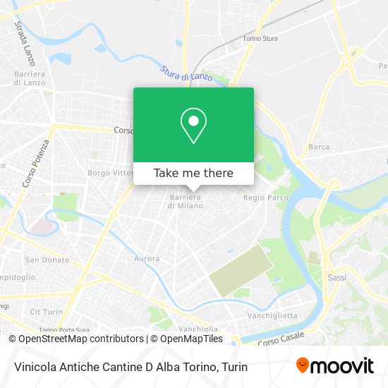 Vinicola Antiche Cantine D Alba Torino map