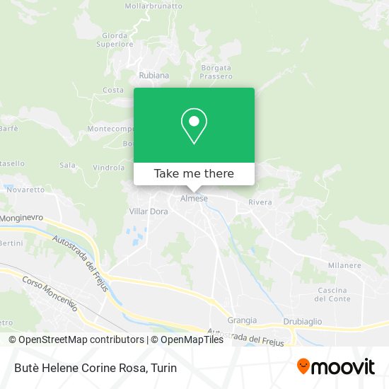 Butè Helene Corine Rosa map