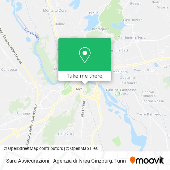 Sara Assicurazioni - Agenzia di Ivrea Ginzburg map